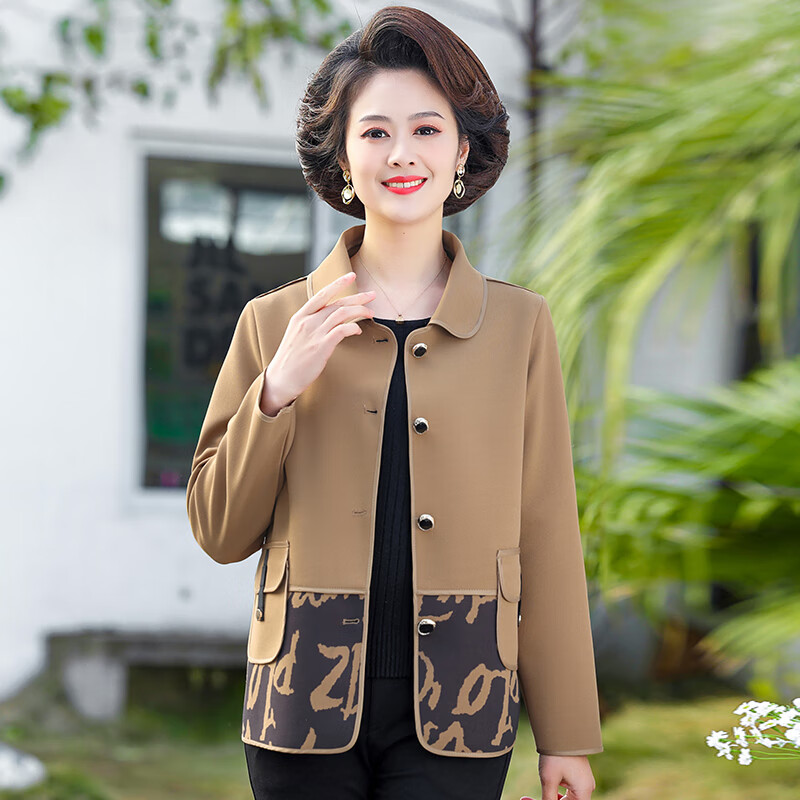 东品良衣春秋季中年女外套40-50岁春装小个子妈妈穿洋气新款气质宽松