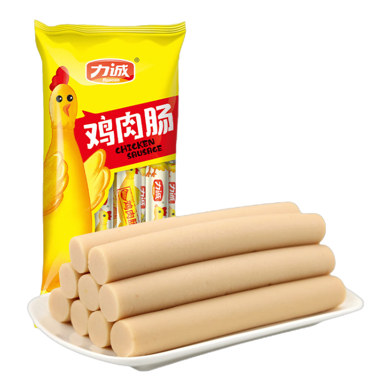力诚火腿风味麻辣肠鸡肉肠猪肉肠泡面伙伴王中王火腿肠休闲袋装肠即食 【鸡肉肠】 176g*1袋