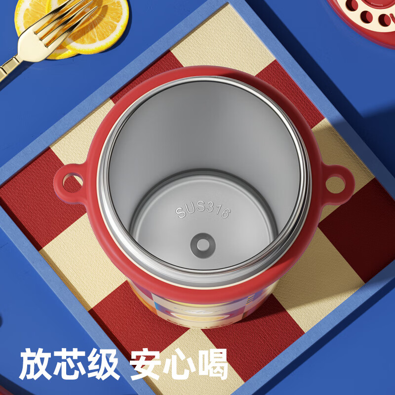 BABLOV大容量保温杯女士新品便携车载水杯随行316不锈钢吸管杯送礼礼物 芒里偷闲（陶瓷覆膜内胆）720ml