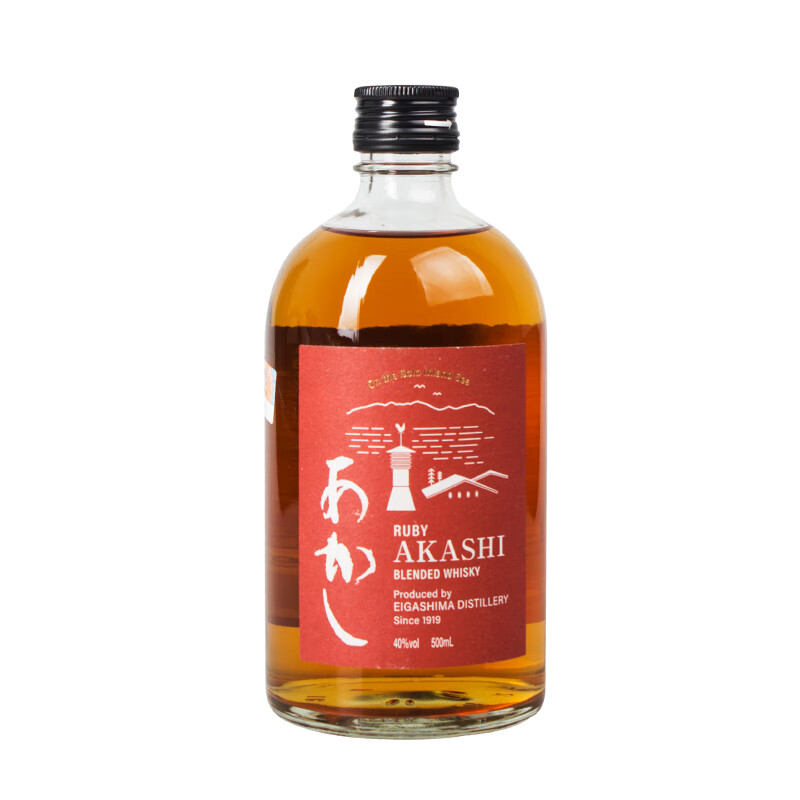 akashi明石红标调和威士忌 日本原装进口 洋酒  500ml 日本威士忌