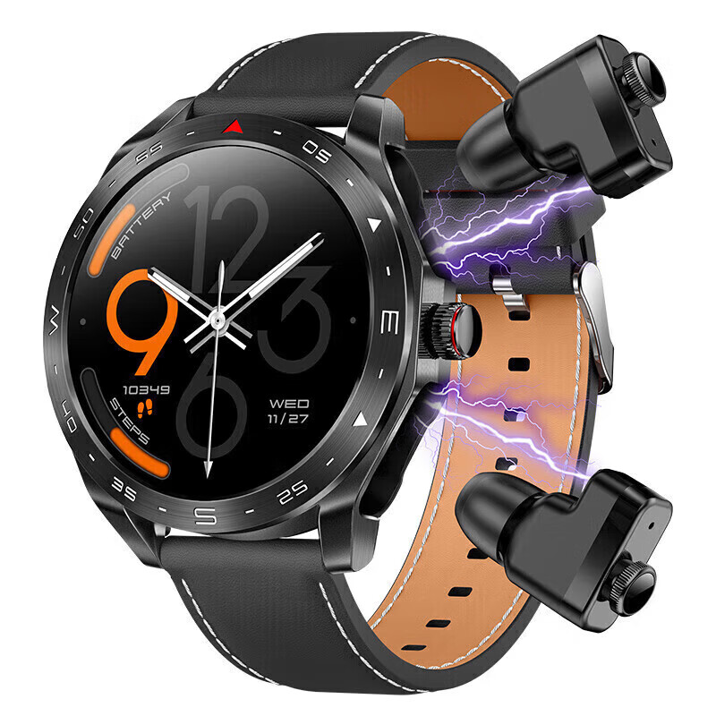 铭胜酷gt9耳机手表二合一蓝牙圆盘gt8智能血压血氧心率健康监测gt4pro