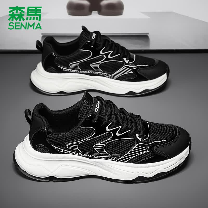 森马(senma)2024夏季新款运动鞋男鞋百搭潮鞋男士厚底增高休闲透气