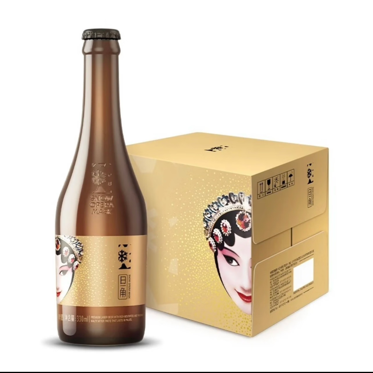 雪花啤酒雪花精酿啤酒脸谱系列花脸旦角418ml啤酒整箱德国原浆啤酒