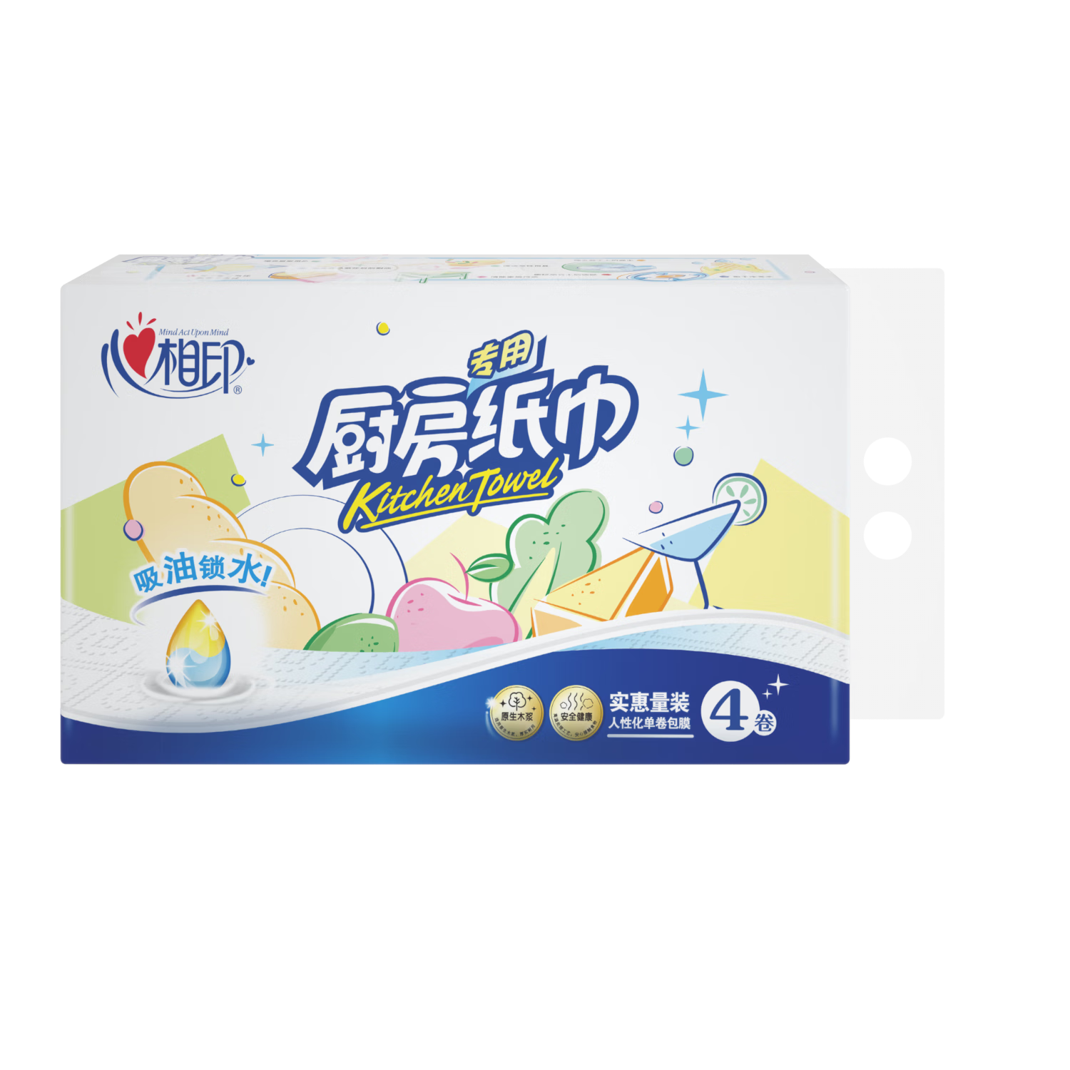 ����ӡ������ֽ60��*4�� �Ӵ�Ӻ�������ˮ ʳƷ�Ӵ��� 11.9Ԫ