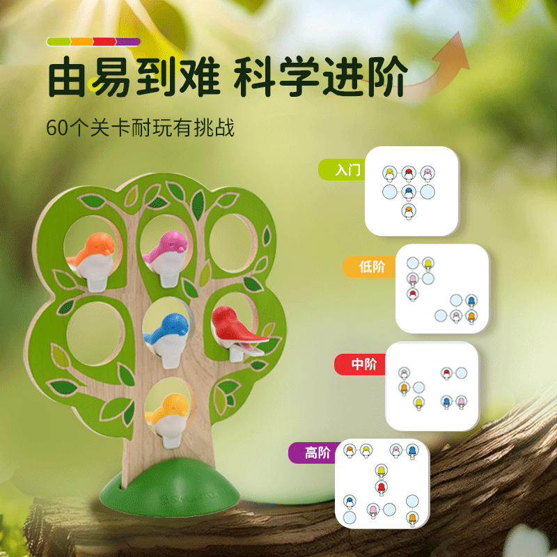 SMART GAMES小鸟安家 儿童益智桌游创意亲子桌游教具 女孩六一礼物 5岁+ 小鸟安家