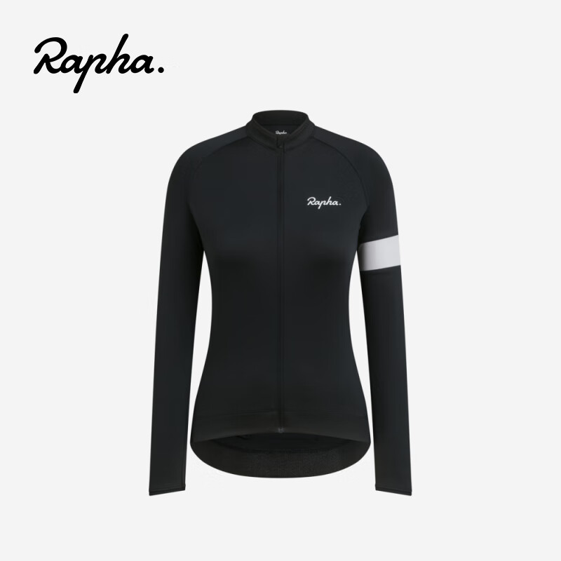 Rapha官方女款Core核心紧身春季薄绒防晒户外长袖骑行服上衣 黑色 M