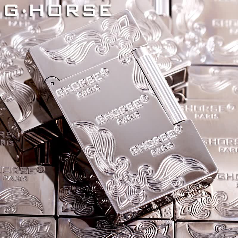 ghorse法国ghorse充气朗声打火机黄铜定制男礼品送男朋友老公 1个