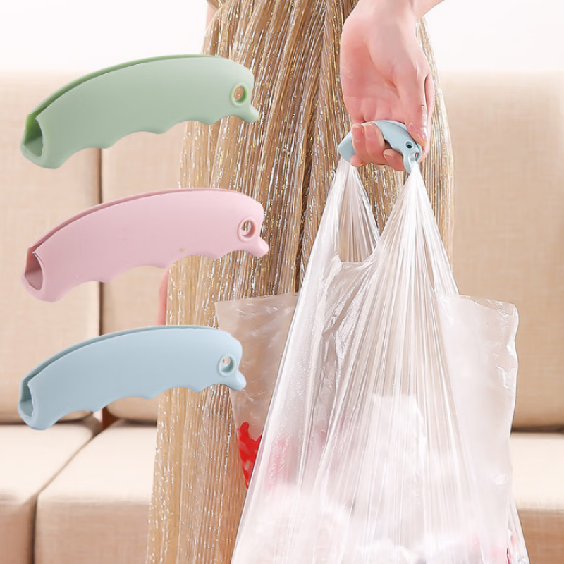 舒适拎塑料袋硅胶提手提菜神器不勒手省力拎袋器书包防勒提菜器 购物袋防勒手*3个