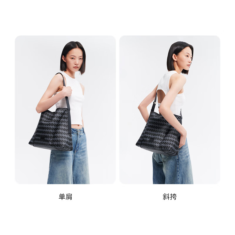 OMTO黑松露软hobo包新款通勤女包斜挎包包大容量单肩包女生日礼物女友 松露黑【大号】