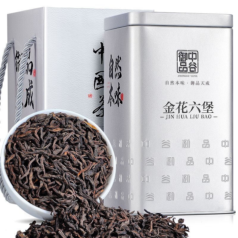 中谷御品茶葉黑茶六堡茶 廣西梧州散茶熟茶茶葉禮盒150g