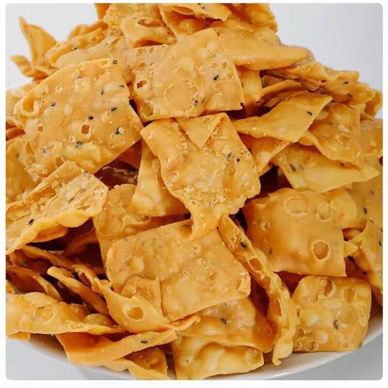 鹿色麻叶河油炸焦叶子芝麻果叶子安特产酥蕉休闲零食纯手工檊制 【咸