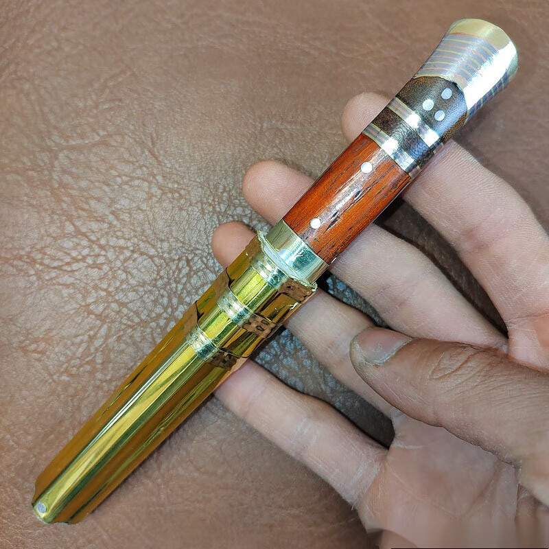 捷霸保安族刀 大河家5寸什样锦吃肉小刀纯手工锻打【未开刃】 红色 60