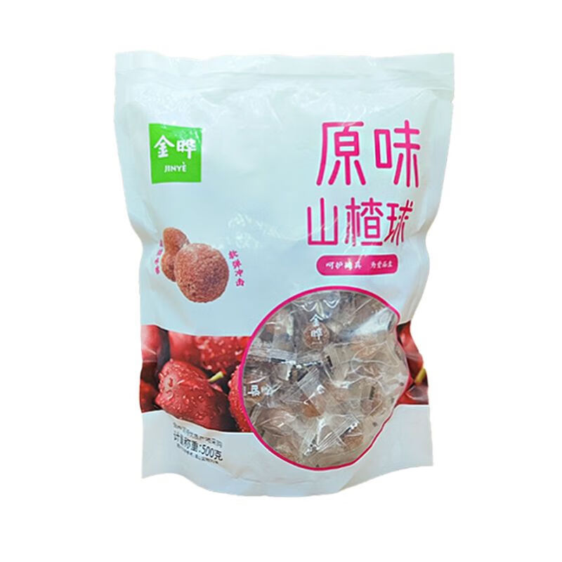 金曄山楂球山楂條500g小包裝夏季休閑零食雪麗球山楂片果干蜜餞 500g 【禮包裝原味山楂球】*1袋