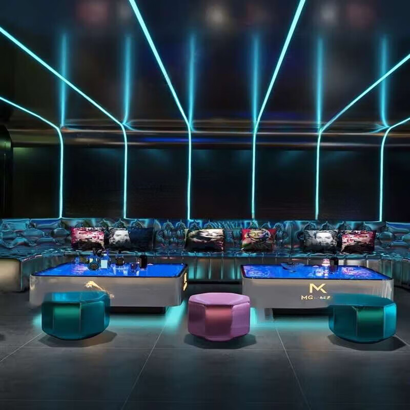 越人枝茶几会所酒吧台轻奢高端专用桌子茶几发光酒吧卡拉清吧散 尺寸