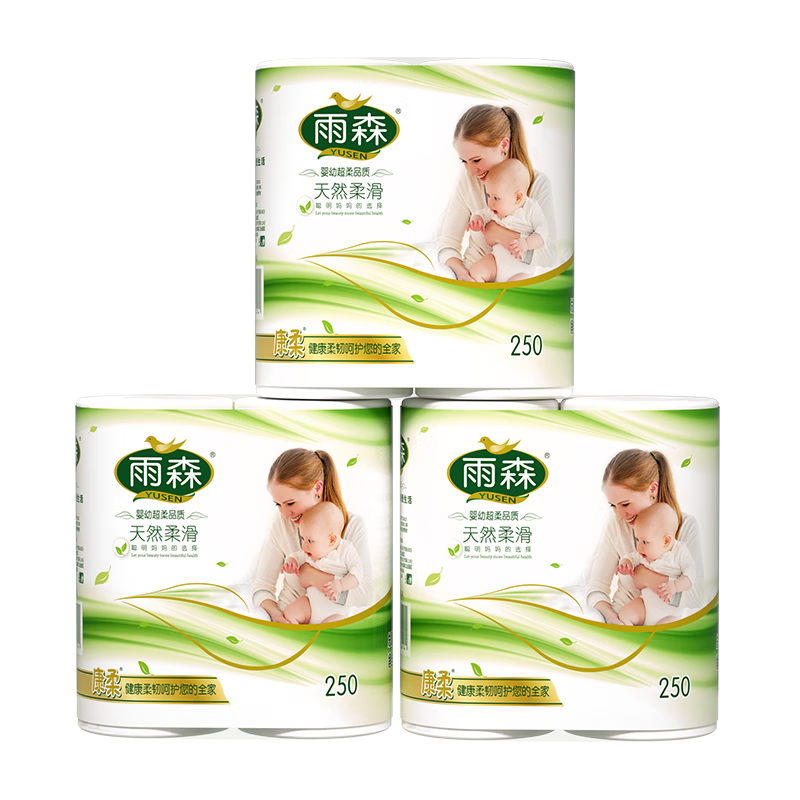 ��ɭ��YUSEN����Ӥ��ֽ6��Ӻ��ʪ����ԭ��ľ������ֽ��ֽ����ֽ250g/2�� 6�� 125g*6�� ��250g*3�᡿