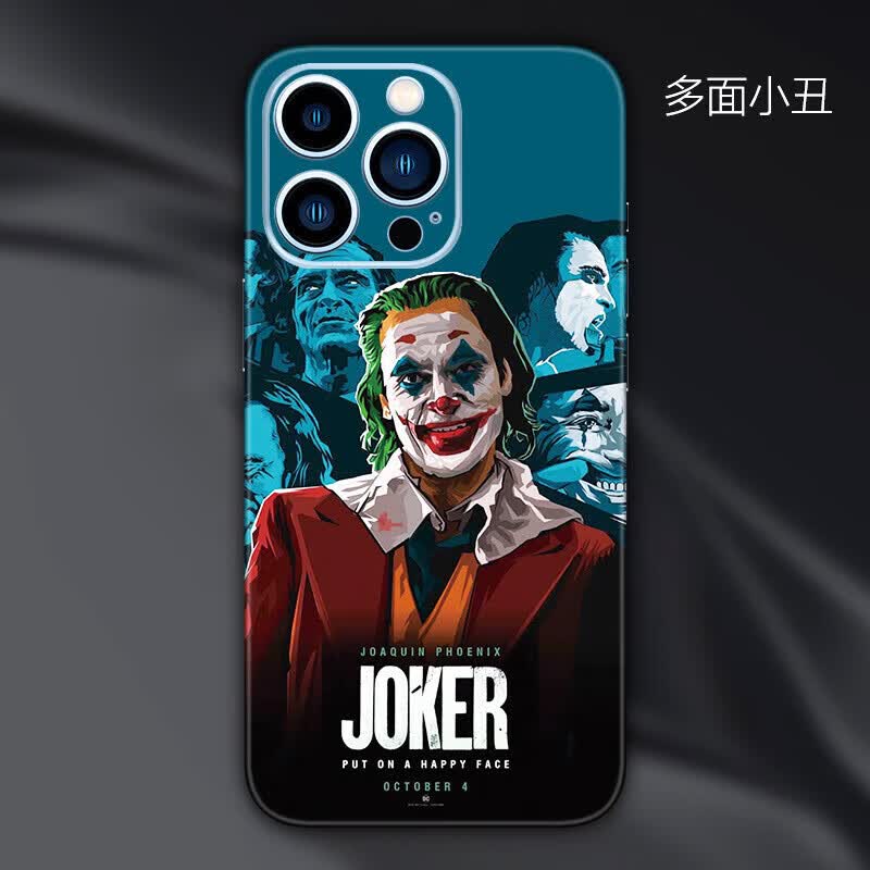 酷摩科适用于苹果14Pro手机贴纸防刮防磨贴膜iPhone15Pro背膜12贴纸小丑图案背膜彩膜 多面小丑 苹果15