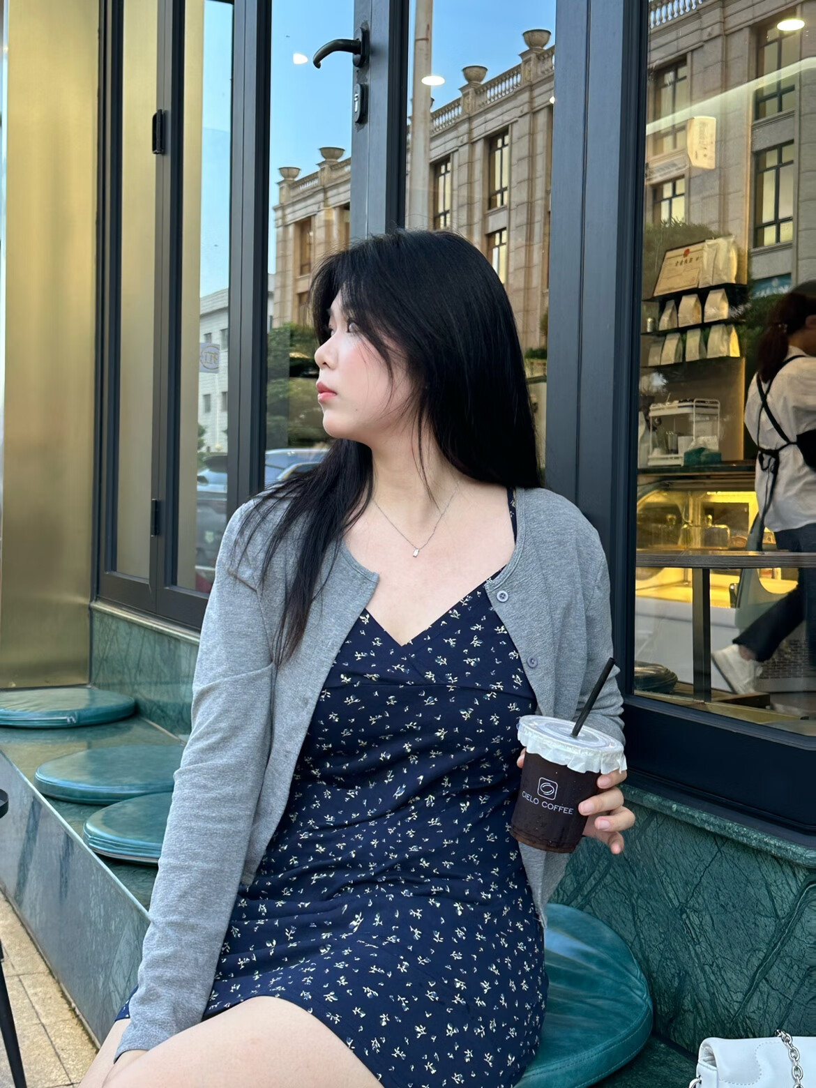 奥若文显瘦连衣裙高级感微胖夏天nini one 微胖吊带连衣裙套装 显