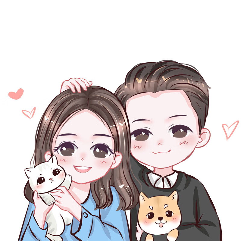 火影忍者全家福立体画  手绘头像设计画头像q版真人照片转动漫画 高端