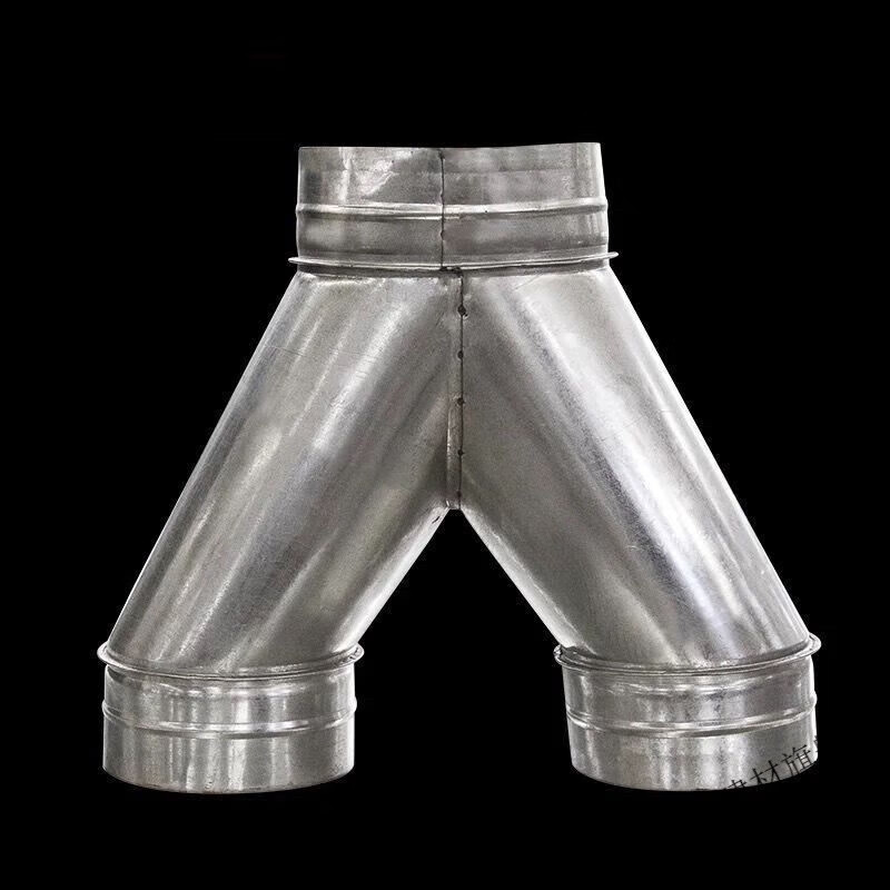 维诺亚白铁皮三通t型油烟机排烟管风管y型三通接头一分二换气扇浴霸