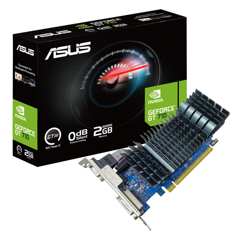 华硕(asus)gt710-sl-2gd5-brk-evo 办公半高卡设计 家庭娱乐显卡 gt