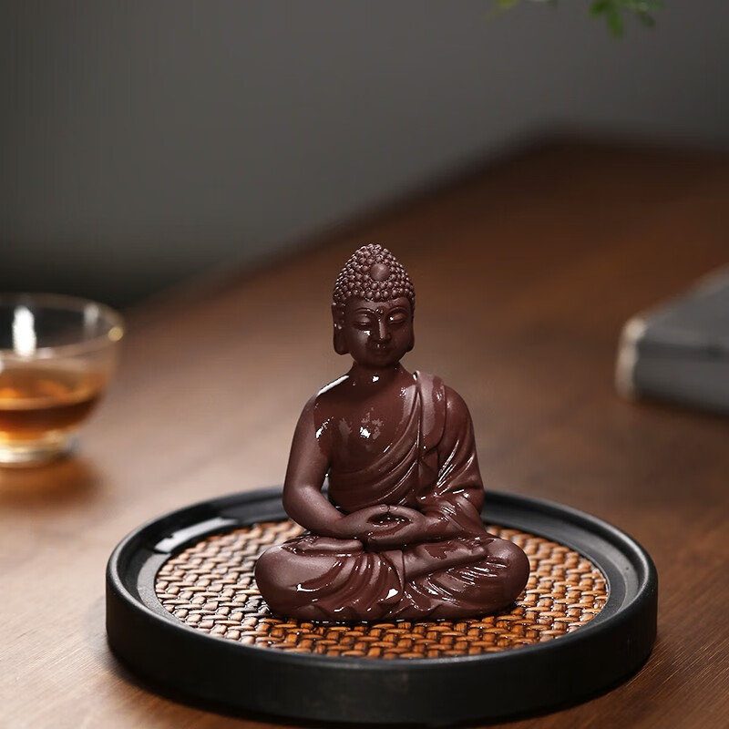 京峰阁茶具茶宠小释迦牟尼佛原矿紫泥 紫砂全手工可养茶玩功夫茶桌