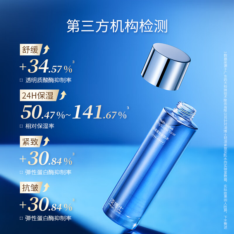 凌博士青春水乳洗面奶面霜套装保湿紧致抗皱全分子量玻尿酸女友生日礼物 青春水120ml+青春乳100g