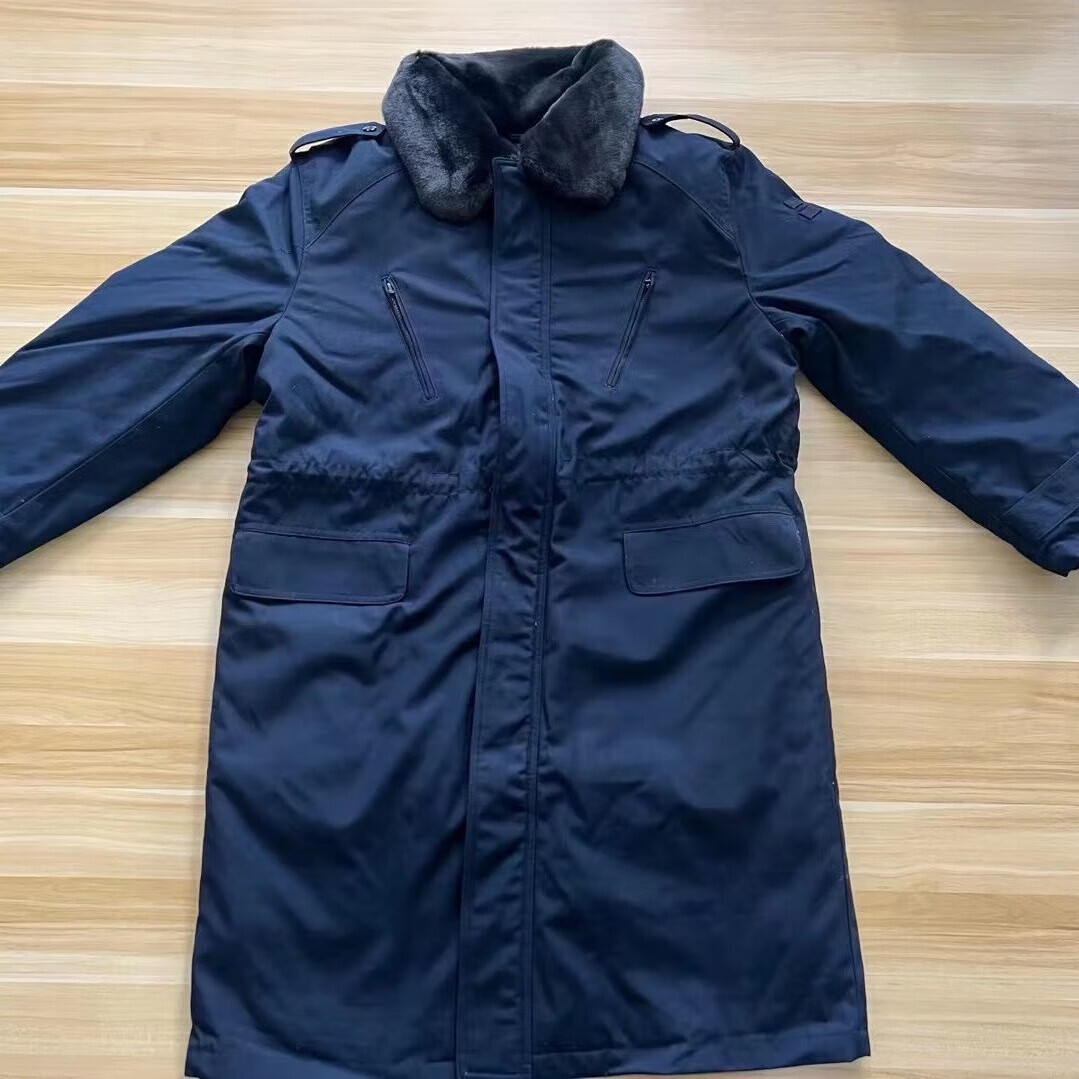 戌衛(wèi)冬季軍大衣男棉大衣長(zhǎng)款加厚寒區(qū)戶(hù)外防寒保暖防寒服工作服棉衣 海藏青色可拆卸內(nèi)膽 180104-108 偏胖型