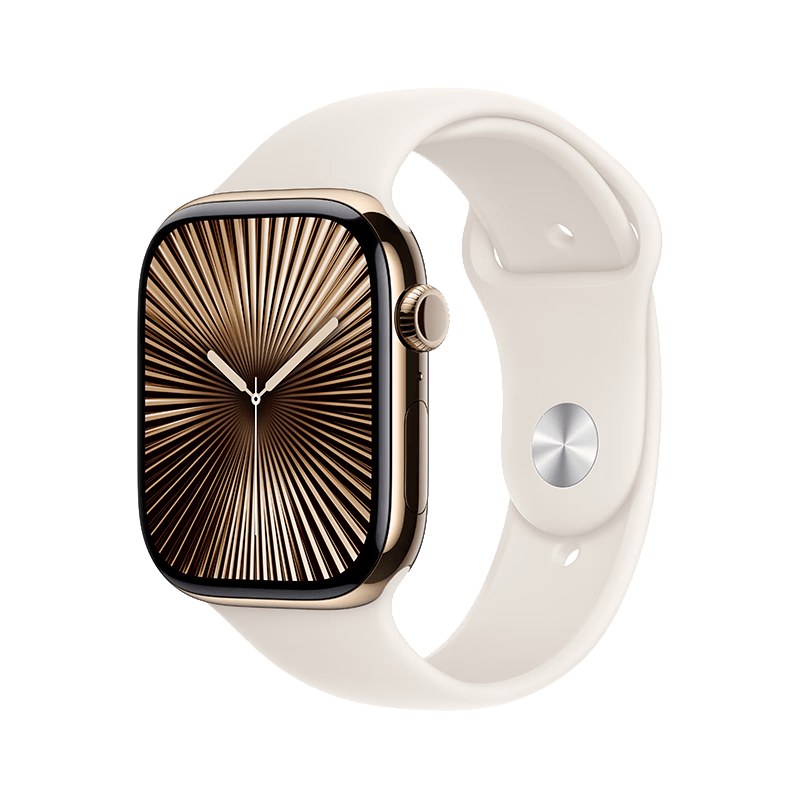 Apple Watch Series 10 �����ֱ�42���׽�ɫ�ѽ��������ǹ�ɫ�˶��ͱ���M/L�����ѡ�
