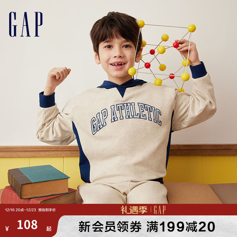 Gap��ͯ2024�����¿�logo����ײɫƴ����ñ������ͷ����890370 ��ɫ 160cm(XL)���޳���