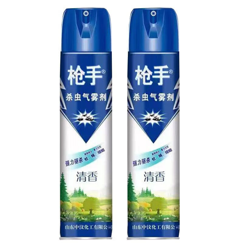枪手(gunner)750ml杀虫剂家用高效灭苍蝇蚊子室内灭蚊喷雾剂杀虫气雾