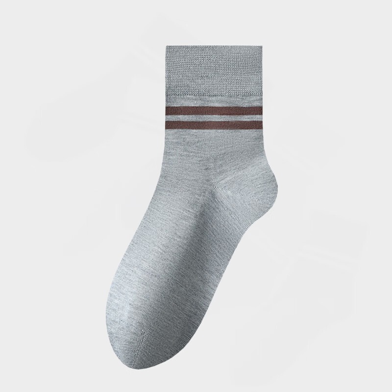 CK纯棉透气长袜子男士吸汗 弹力防臭运动休闲中筒秋冬四季款长袜子 W4CK 3黑+3白 6双 均码 （40.5-44.5）