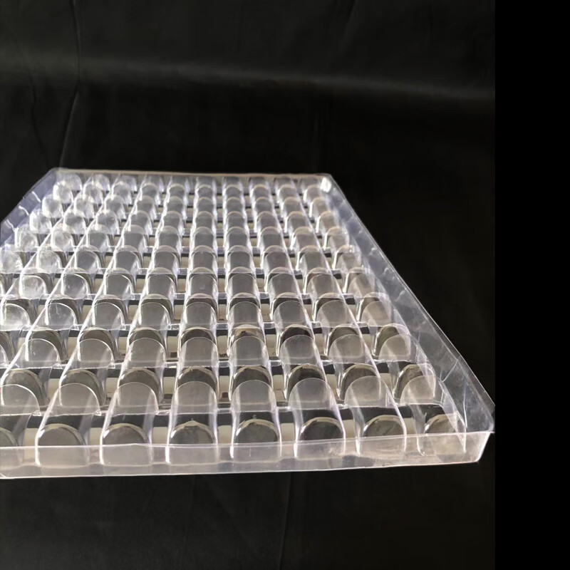 鹿凌青吸塑盘100格吸塑盒五金产品托盘pet工厂订制cpu托盘吸塑托盘