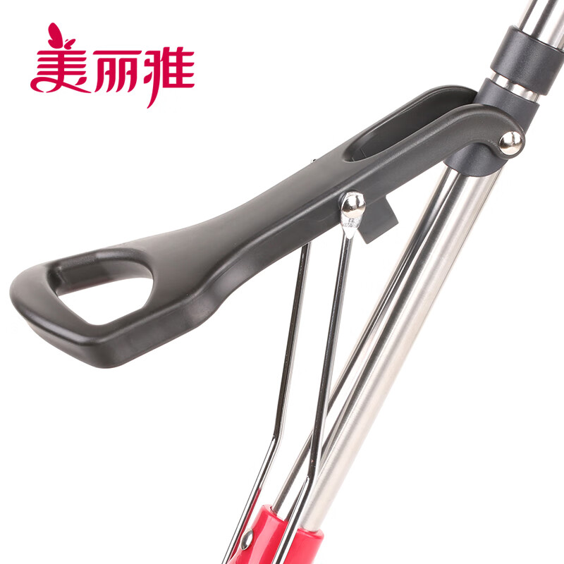 美丽雅对折胶棉地拖家用厨房浴室吸水拖把懒人免手洗墩布拖地神器一拖净 加强杆可伸缩共2拖头28CM