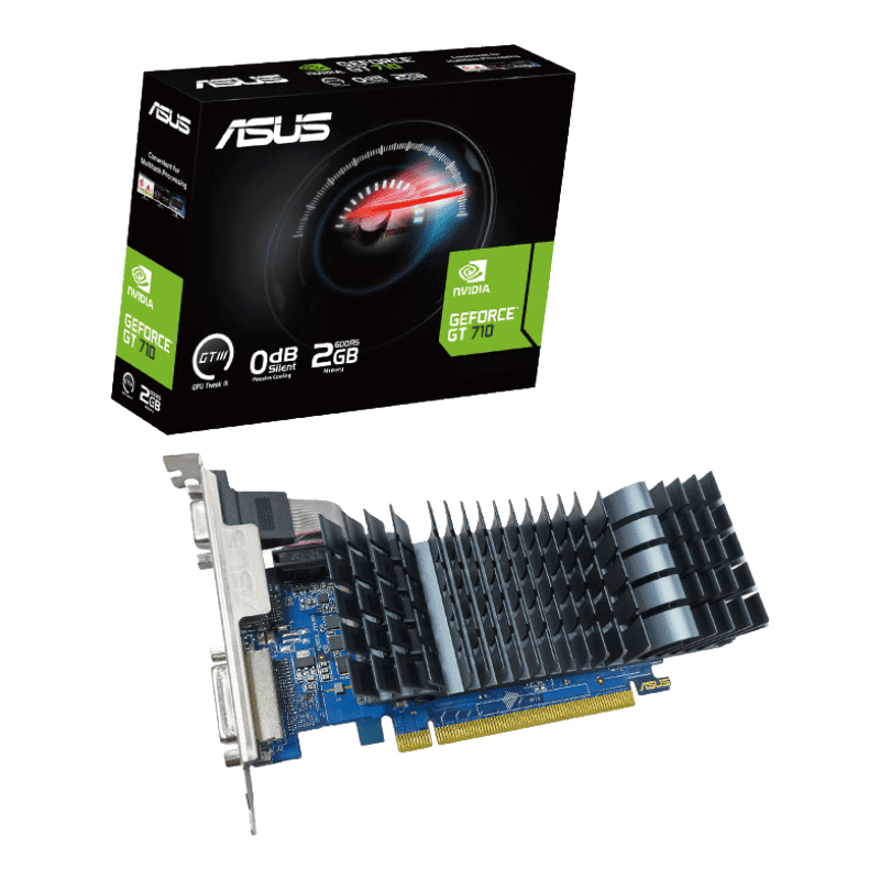 华硕（ASUS） GeForce GT 710-SL-2GD5-BRK-EVO 办公半高卡设计 家庭娱乐显卡