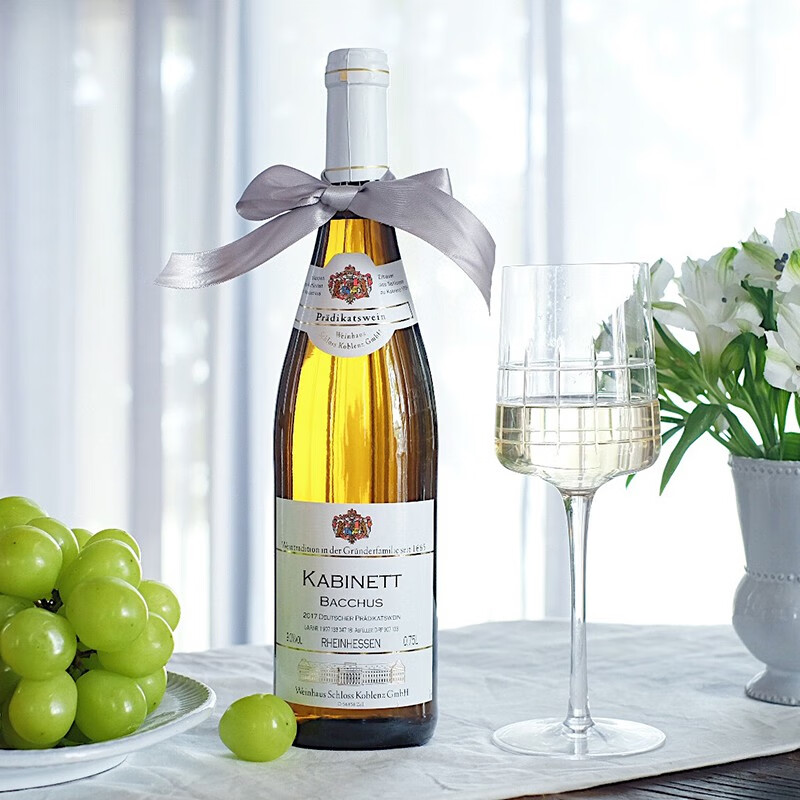 巴克斯神珍藏雷司令白葡萄酒 德国纳赫产区 清爽果酒 半甜白 750毫升