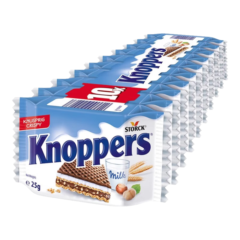 ���ڲ�����Knoppers�¹�����knoppersŵ��˹��������ţ������ɿ������ĳԻ�������ʳ ��25g*10����ţ�������������250g*1 18.88Ԫ