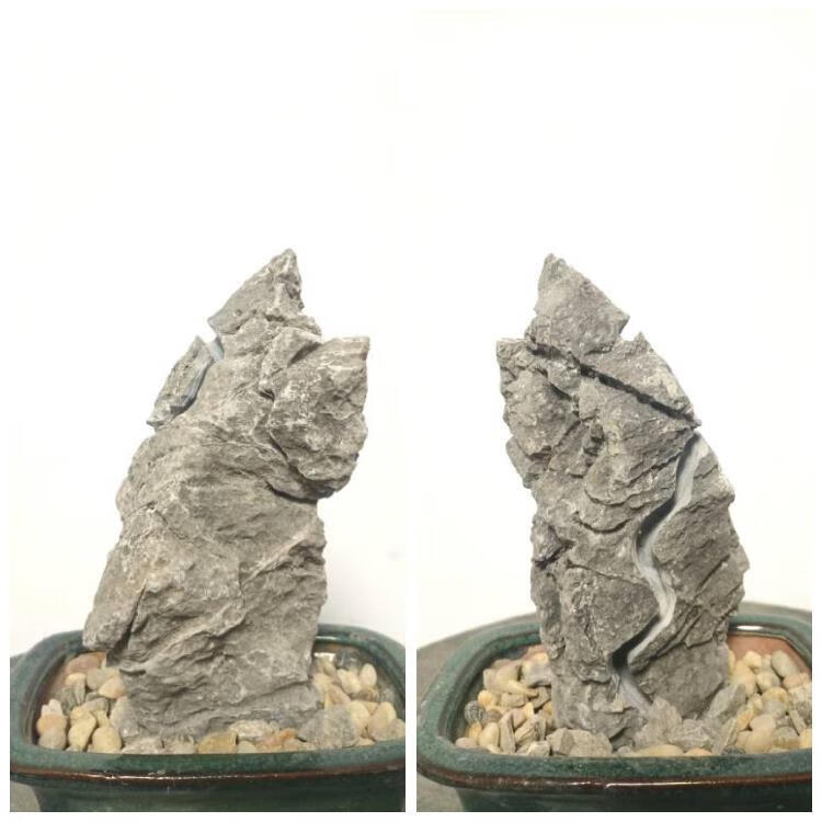 卫亮附石盆景附石开槽附树石英德石青龙石头盆景 266号高度约18cm 不