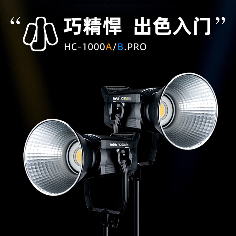 NiceFoto耐思HC-1000A/B.Pro直播补光灯led摄影灯球形背景灯柔光灯视频拍摄打光灯 HC-1000B.Pro