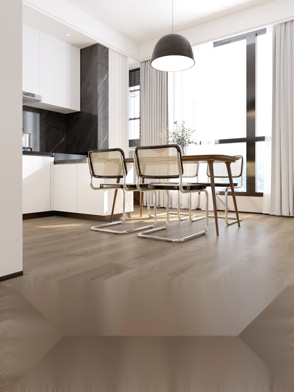 zsto石塑深红黑胡桃色醛环保防水防火耐磨锁扣石晶复合地板革 t9021