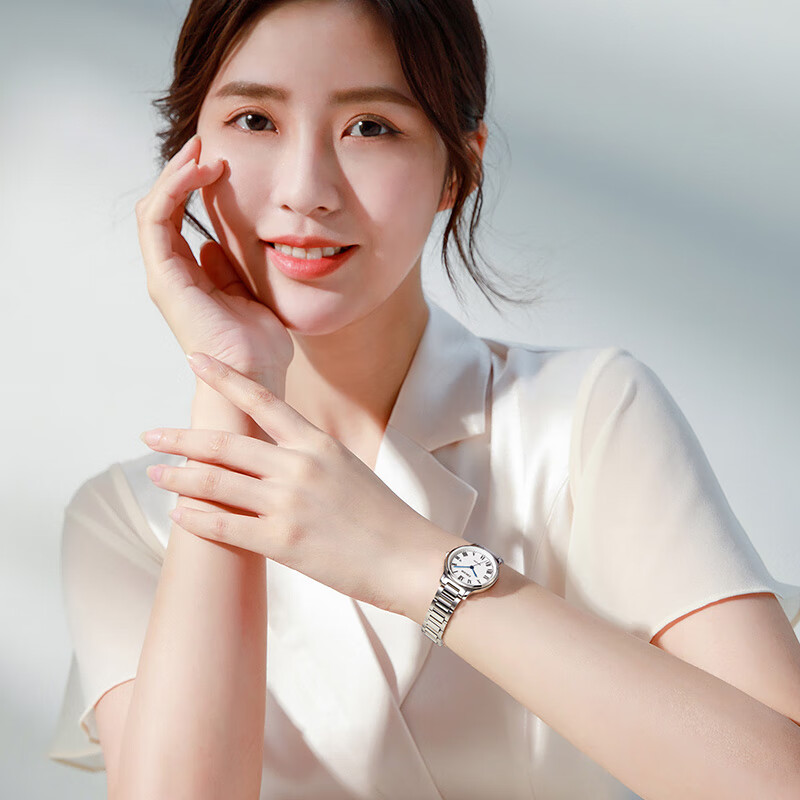 依波（EBOHR）手表女款生日礼物女士石英表国表礼盒时尚经典钢带防水送女友 白盘女表 36631426