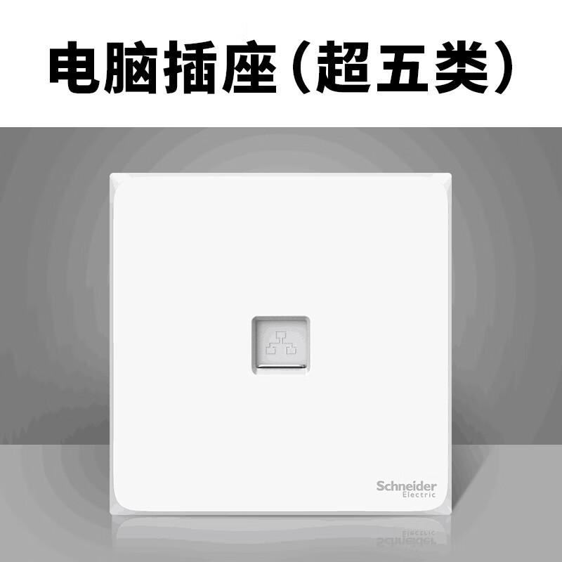 施耐德(schneider)网络面板86型网线千兆信息接口双口超光纤五类六类