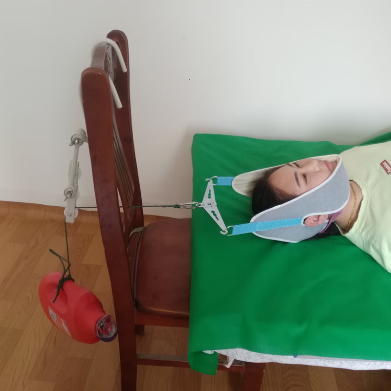 吊脖子颈椎牵引医用级 颈椎牵引器脖子牵引带家用颈部拉伸吊带矫正