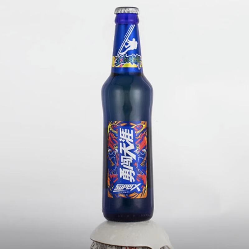 雪花蓝瓶勇闯天涯8° superx啤酒玻璃瓶整箱500ml玻璃瓶 6瓶 【泡沫箱