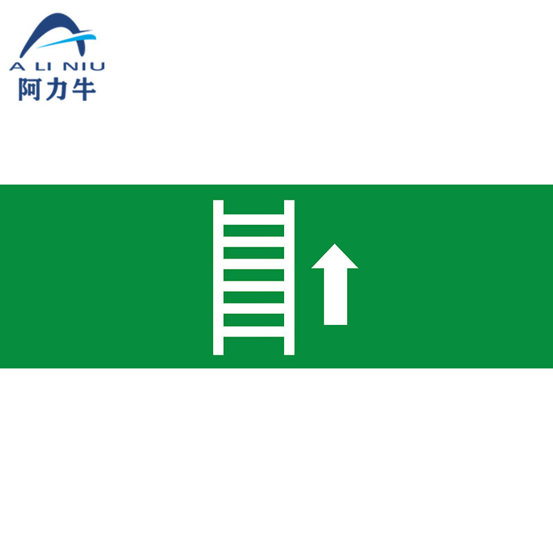 阿力牛 abs119 imo船用荧光标识贴 夜光救生安全标识 自发光标志 10*