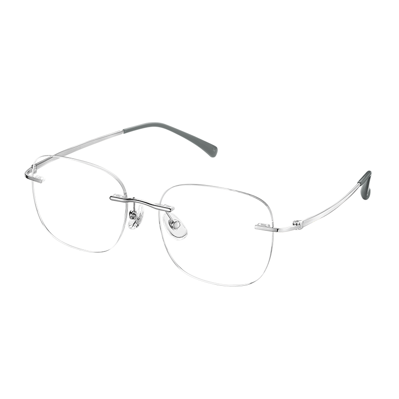 LOHO無(wú)框眼鏡女近視可配度數防藍光純欲超輕高級感無(wú)邊框眼睛鏡架