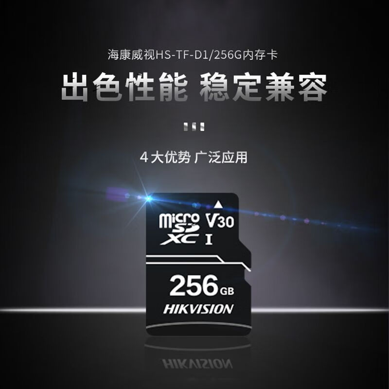 海康威视（HIKVISION）存储卡 安防监控摄像头专用高速内存卡TF(MicroSD)卡 行车记录仪储存卡 256GB
