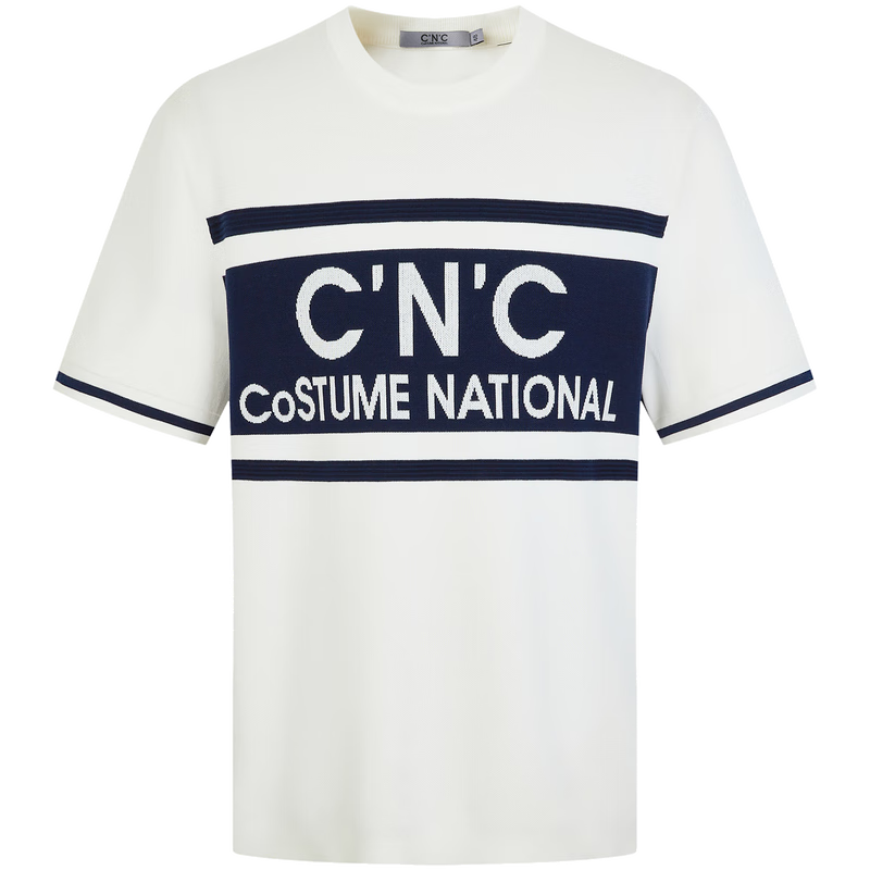 C’N’C男裝春夏新款短袖T恤潮流輕奢男士撞色字母內(nèi)搭 白色 50 /M/(175/92A)