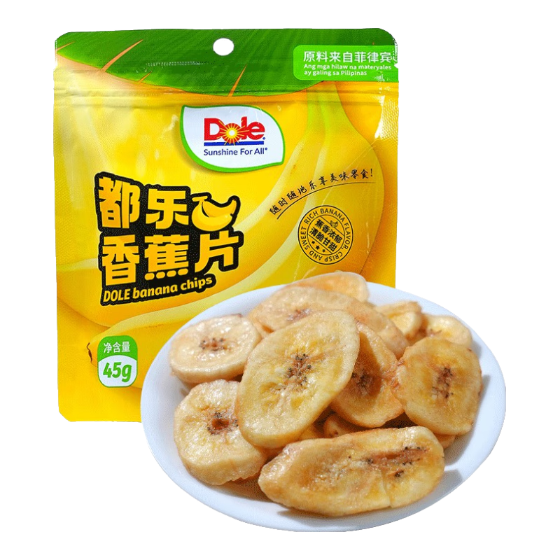 都乐【任选5件】都乐蜜饯果干45g（苹果/草莓/红杏/黄桃/香蕉片)/罐头 都乐香蕉干45g*1袋