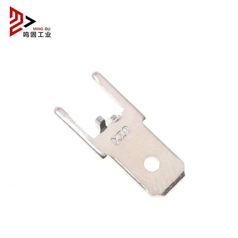 鸣固 187公端铜镀锡 250插片插片端子6.3两边倒(0.