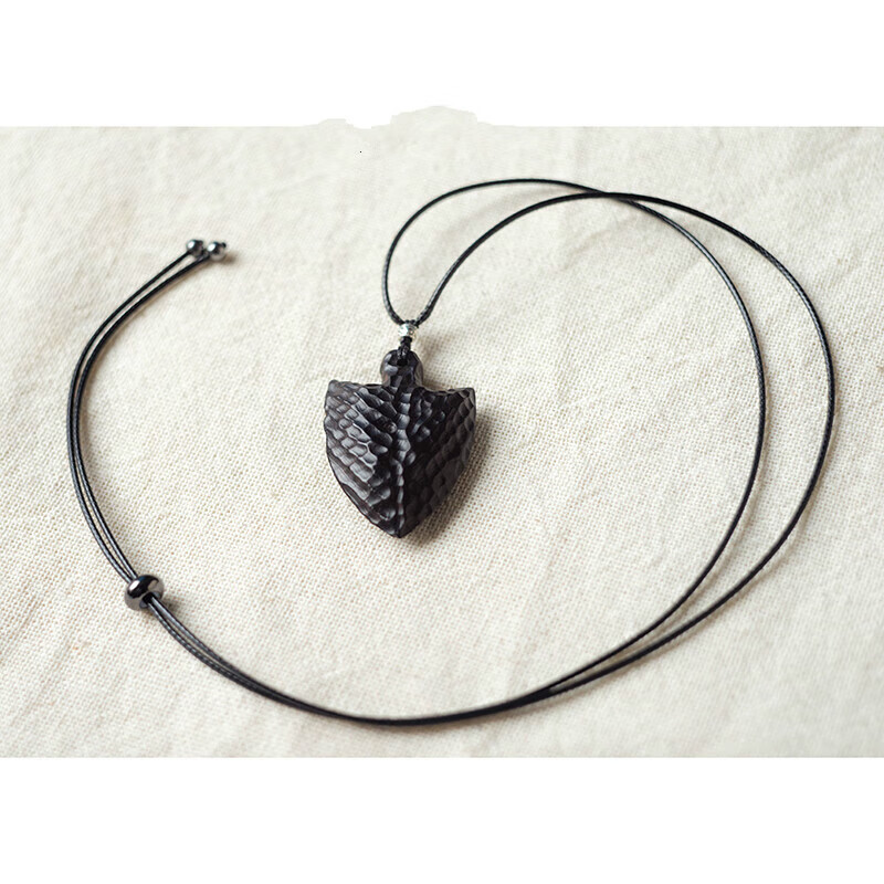 帛灵 木创 个性檀木箭头吊坠 印第安箭头项链 黑檀木 手工雕刻 默认